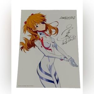 Shin Evangelion 3.0+1.0 Movie Exclusive Reversible Poster Asuka Rei w/ Autograph